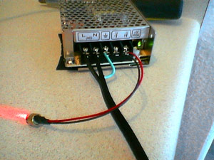 One diode hooked up to a TRC power supply